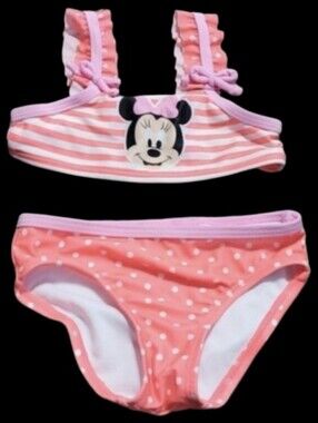 LIL GIRL'S DISNEY BABY MINNIE MOUSE 2 PIECE BATHING SUIT